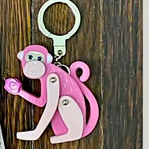 Sale! Kate spade pink monkey keychain